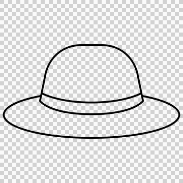 Brim sun hat Stock Illustration