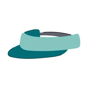 Brim visor cap cartoon vector illustration Stock Illustration