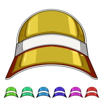 Brim visor cap cartoon vector graphic Stock Illustration