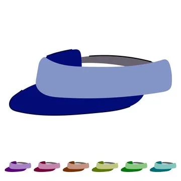 Brim visor cap vector cartoon graphic Stock Illustration