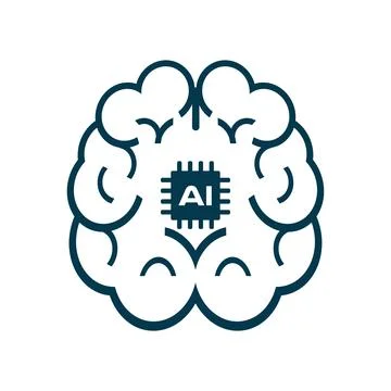 Brin of Artificial intelligence icons, AI icon vector design, used in Ai Co.. Stock Illustration