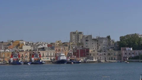 Brindisi port Vídeo Stock 93829953