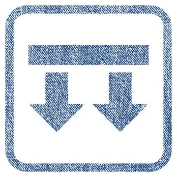 Bring Down Fabric Textured Icon 스톡 일러스트