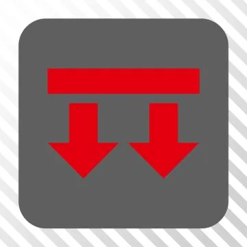Bring Down Rounded Square Button 스톡 일러스트