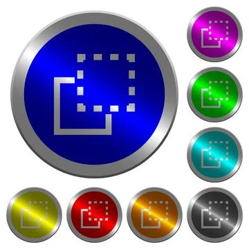 Bring element to front luminous coin-like round color buttons 스톡 일러스트