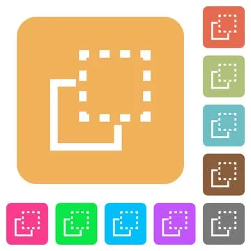 Bring element to front rounded square flat icons Illustrazione stock