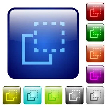 Bring to front color square buttons 库存插图