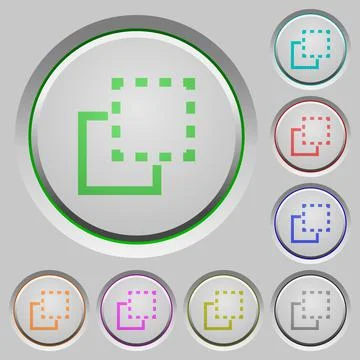 Bring to front push buttons Stock Illustration