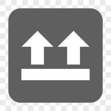 Bring Up Rounded Square Button Stock Illustration