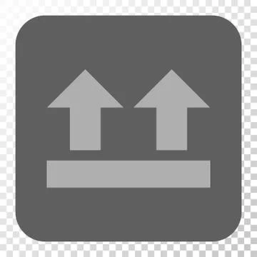 Bring Up Rounded Square Button Illustrazione stock