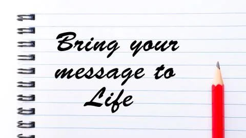 Bring Your Message To Life Stock Photos