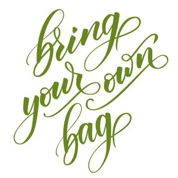 Bring your own bag Stock Illustration