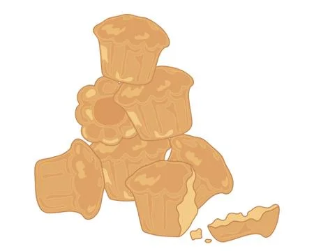 Brioche buns Stock Illustration