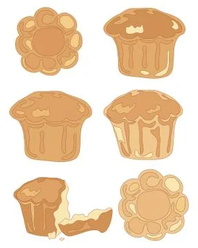 Brioche pastry Stock Illustration