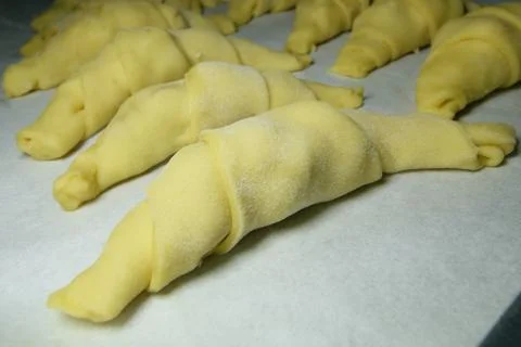 Brioche prepared and ready to bake Stock Photos