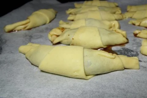 Brioche prepared and ready to bake Stock Photos