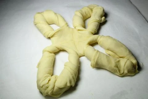 Brioche prepared and ready to bake Stock Photos