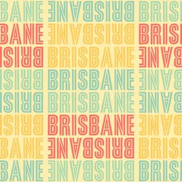 Brisbane, Australia seamless pattern Stock Illustration