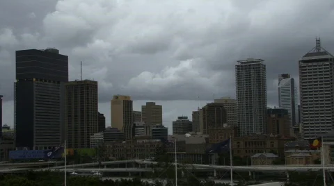 Brisbane City &amp; Clouds Stock Footage 459286