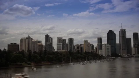 Brisbane City Timelapse Video stock 70363598