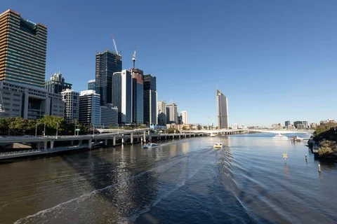 Brisbane River Timelapse Stock Footage 115805545