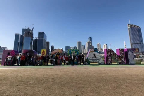 Brisbane Sign TImelapse Stock Footage 115805562