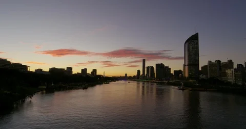 BRISBANE SUNSET 4K 1A Vídeo Stock 125377422