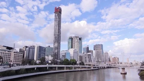 Brisbane Timelapse , Hyperlapse 1, Australia Stock Footage 130613885