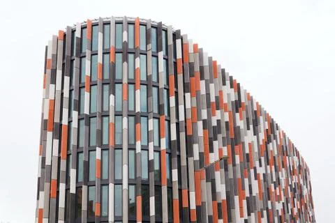 Brise soleil sun breakers on modern office building, future of work concept Stock Photos