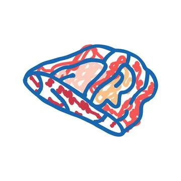 Brisket beef meat icon doodle illustration Stock Illustration