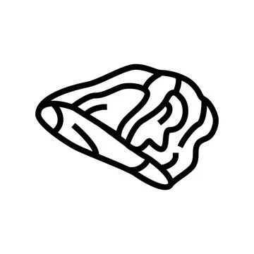 Brisket beef meat line icon vector illustration Stock Illustration
