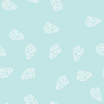 Brisket beef meat line seamless pattern Stock Illustration