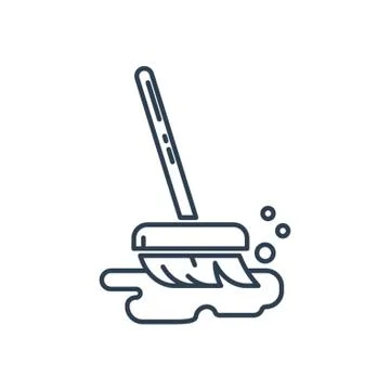 Bristle broom Stock Illustration