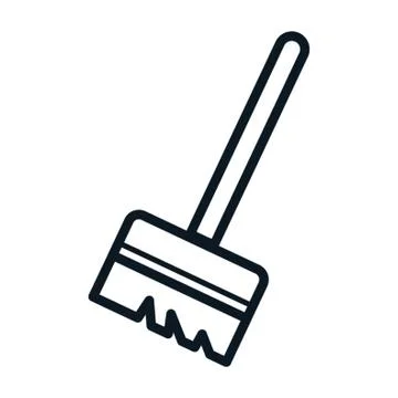 Bristle broomstick Stock Illustration