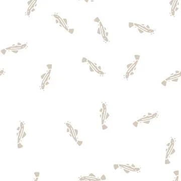 Bristlenose pleco glyph seamless pattern Illustrazione stock