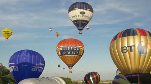 Bristol balloon ascend Vídeo Stock 54054571