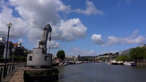 Bristol city centre with old architecture and people UK 4K 스톡 동영상 115115598