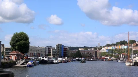 Bristol city centre with old architecture and people UK 4K Video stock 115115665