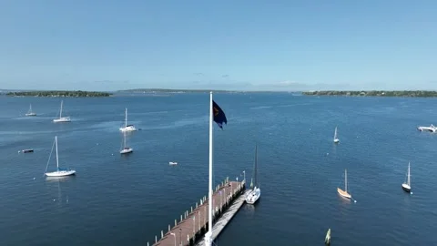 Bristol Harbor Dock Ocean Stock Footage 242524690