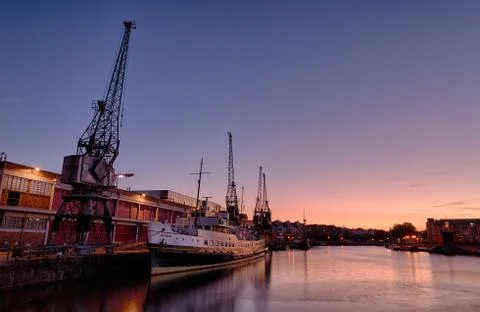 Bristol Harbour at Sunset Stock Photos