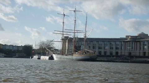 Bristol Harbourside Boat Stockbeeldmateriaal 80658528