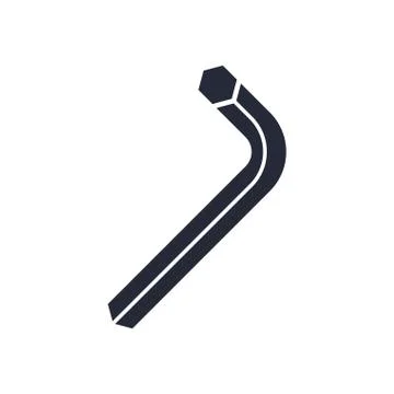 Bristol key mechanic tool flat icon Stock Illustration