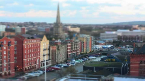 Bristol Tilt Shift Timelapse Video stock 239568461