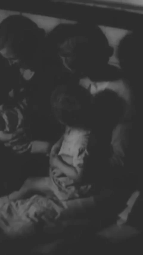 BRITAIN - 1940 - In this Frank Capra documentary, British civilians try to sleep Stock Footage 338415630