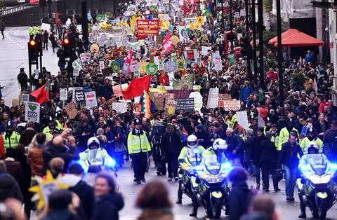 Britain Climate Change Protests Paris - Nov 2015 Stock-Fotos