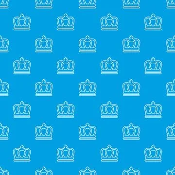 Britain crown pattern vector seamless blue 스톡 일러스트