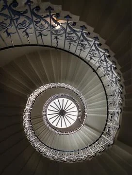 As Britain first centrally open, self-supporting spiral staircase, the Tuli.. Stock Photos