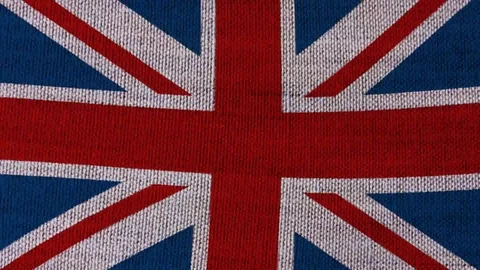 Britain flag with texture Stock Footage 100860190