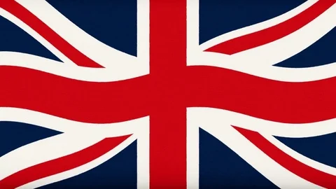 Britain flag waving seamless loop new quality unique animated dynamic motion Stock Footage 80220021