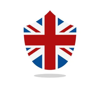 Britain flag on white background Stock Illustration